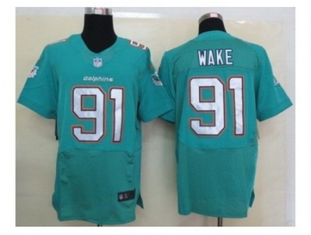 Nike Miami Dolphins 91 Cameron Wake Green Elite NFL Jersey