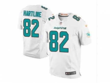 Nike Miami dolphins 82 Brian Hartline white Elite NFL Jersey