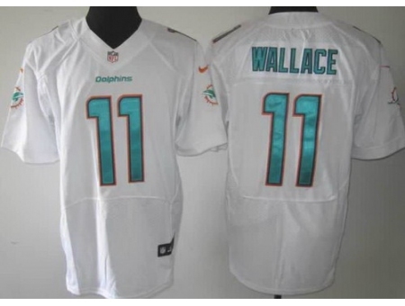 Nike Miami Dolphins 11 Mike Wallace White Elite NFL Jersey