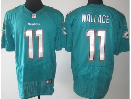 Nike Miami Dolphins 11 Mike Wallace Green Elite NFL Jersey