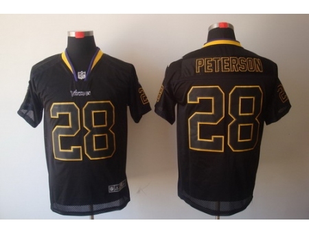 Nike Minnesota Vikings 28 Adrian Peterson Black Elite Lights Out NFL Jersey