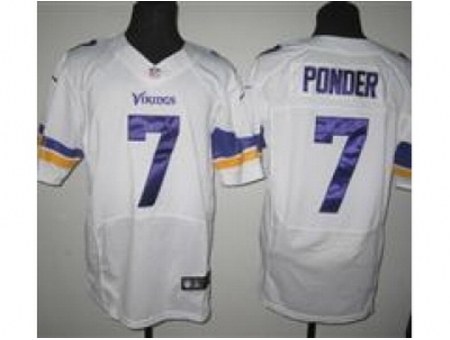 Nike Minnesota Vikings 7 Christian Ponder white Elite NFL Jersey