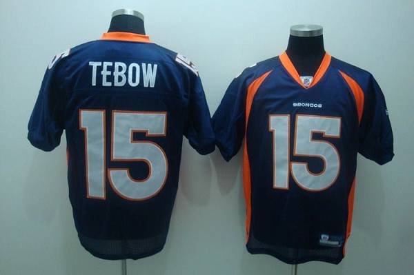 Men Broncos #15 Tim Tebow Navy Blue Vapor Limited Jersey