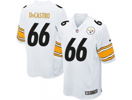 Nike Pittsburgh Steelers 66 David DeCastro White Elite NFL Jersey