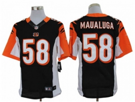 Nike Cincinnati Bengals 58 Rey Maualuga Black Elite NFL Jersey