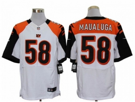 Nike Cincinnati Bengals 58 Rey Maualuga White Elite NFL Jersey