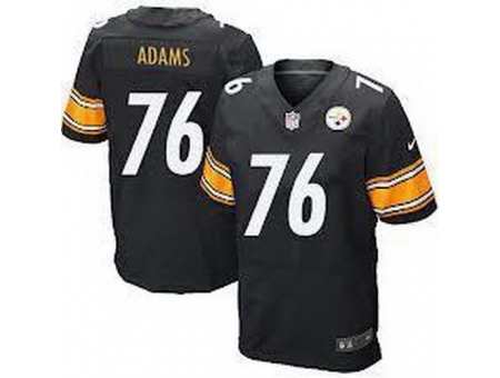 Nike Pittsburgh Steelers 76 Mike Adams Black Elite NFL Jersey