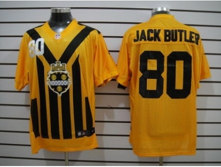 Nike Pittsburgh Steelers 80 Jack Butler Yellow Elite 1933s Throwback NFL Jersey