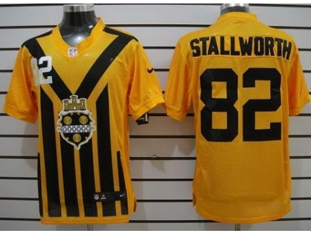 Nike Pittsburgh Steelers 82 John Stallworth Yellow Elite 1933s Throwback NFL Jersey