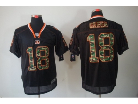 Nike Cincinnati Bengals 18 A.J. Green Black Elite Camo Fashion NFL Jersey