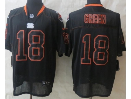 Nike Cincinnati Bengals 18 A.J. Green Black Elite Light Out NFL Jersey