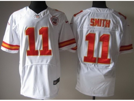 Nike Kansas City Chiefs 11 Alex Smith White Elite NFL Jersey