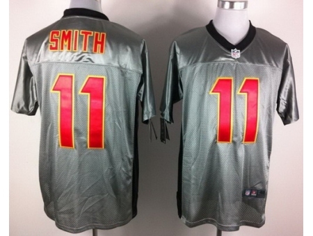 Nike Kansas City Chiefs 11 Alex Smith Grey Elite Shadow NFL Jersey