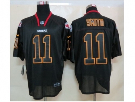 Nike Kansas City Chiefs 11 Alex Smith Black Elite Lights Out NFL Jersey