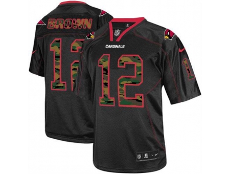 Nike Arizona Cardinals 12 John Brown Black Elite Camo Fashion NFL Jersey