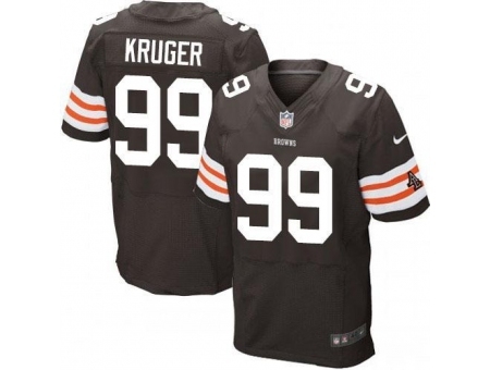 Nike Cleveland Browns 99 Paul Kruger Brown Elite NFL Jersey