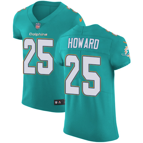 Nike Dolphins #25 Xavien Howard Aqua Green Team Color Mens Stitched NFL Vapor Untouchable Elite Jers