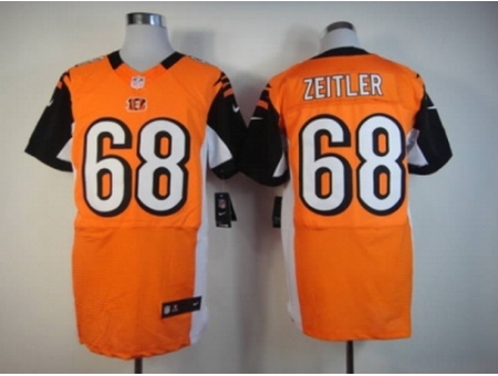 Nike Cincinnati Bengals 68 Kevin Zeitler orange Elite NFL Jersey