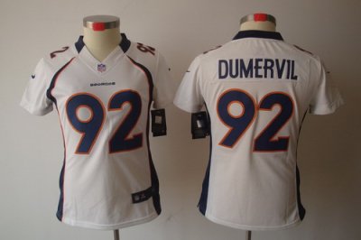 Women Nike Denver Broncos 92# Dumervil White [Women's NIKE LIMITED Jersey]