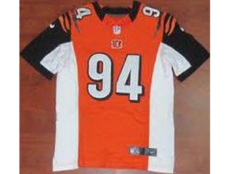 Nike Cincinnati Bengals 94 Domata Peko Orange Elite NFL Jersey