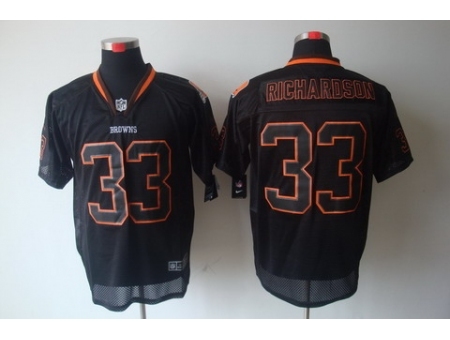 Nike Cleveland Browns 33 Trent Richardson Black Elite Lights Out NFL Jersey