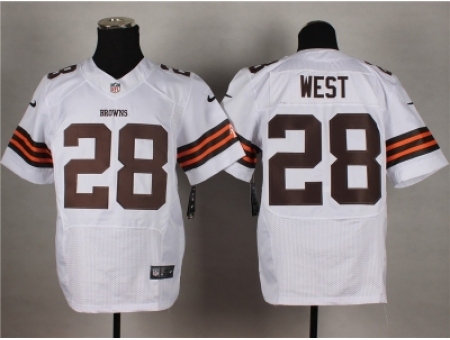 Nike Cleveland Browns 28 Terrance West white Elite NFL Jersey