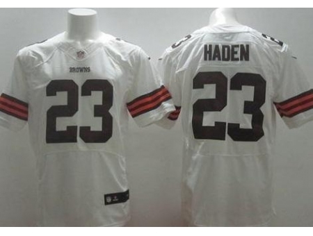 Nike Cleveland Browns 23 Joe Haden White Elite NFL Jersey