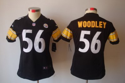 Women Pittsburgh Steelers #56 Lamarr Woodley Black [Women's NIKE LIMITED Jersey]