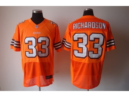 Nike Cleveland Browns 33 Trent Richardson Orange Elite NFL Jersey