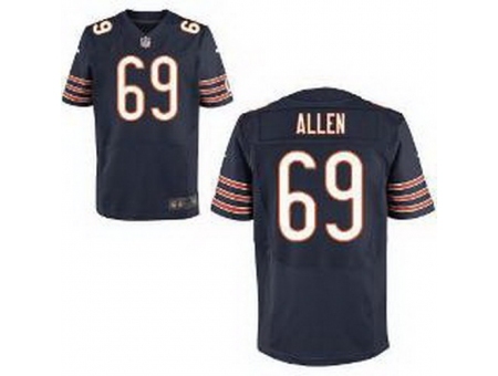 Nike Chicago Bears 69 Jared Allen Blue Elite NFL Jersey