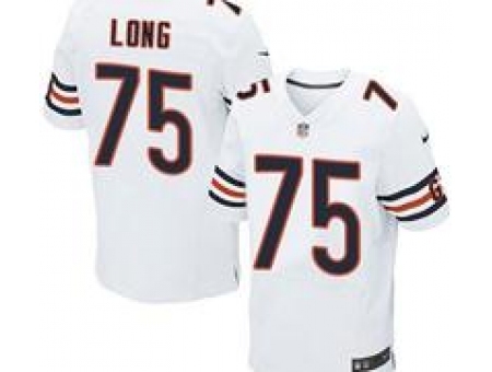 Nike Chicago Bears 75 Kyle Long White Elite NFL Jersey