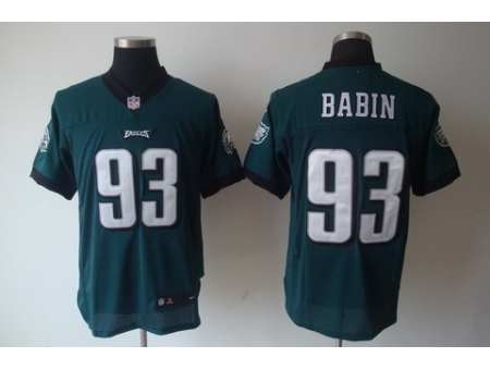 Nike Philadelphia Eagles 93 Jason Babin Green Elite NFL Jersey