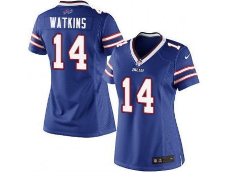 Women Nike Buffalo Bills #14 Sammy Watkins Blue NFL Jerseys