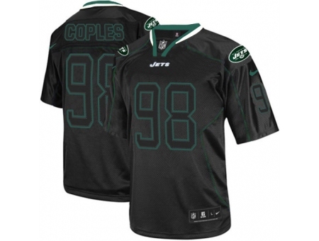 Nike New York Jets 98 Quinton Coples Black Elite Lights Out NFL Jersey