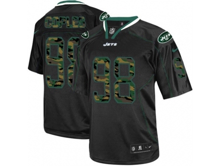 Nike New York Jets 98 Quinton Coples Black Elite Camo Fashion NFL Jersey