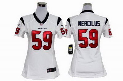 Women Nike NFL Houston Texans 59# Mercilus White Jersey