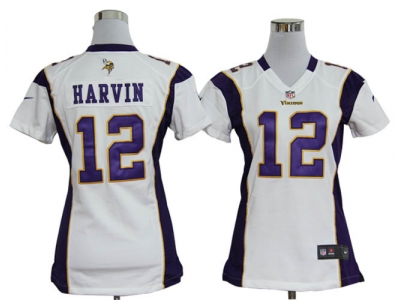 Nike women nfl Minnesota Vikings #12 Percy Harvin White Jerseys