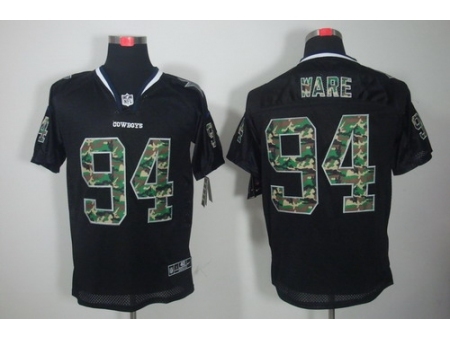 Nike Dallas Cowboys 94 DeMarcus Ware Black Elite Lights Outy Camo Number NFL Jerse