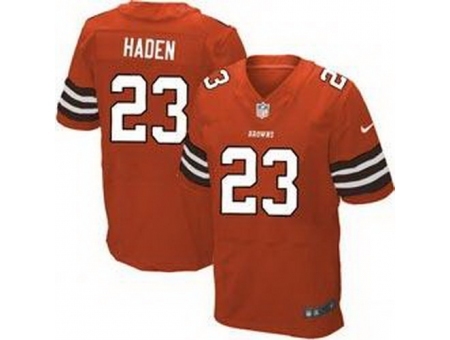 Nike Cleveland Browns 23 Joe Haden Orange Elite NFL Jersey