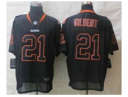 Nike Cleveland Browns 21 Justin Gilbert black Elite lights out NFL Jersey