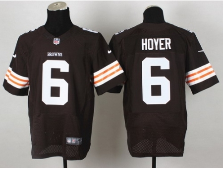 Nike Cleveland Browns 6 Brian Hoyer Brown Elite NFL Jersey