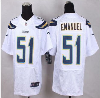 New San Diego Chrgers #51 Kyle Emanuel White Men Stitched NFL New Elite Jersey