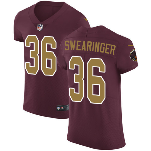 Nike Redskins #36 D J Swearinger Burgundy Red Alternate Mens Stitched NFL Vapor Untouchable Elite Je