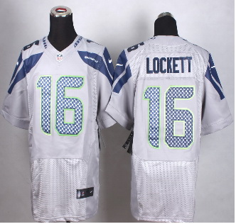 New Seattle Seahawks #16 Tyler Lockett Grey Alternate Men Stitched NFL Elite Jersey