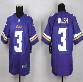 New Minnesota Vikings #3 Blair Walsh Purple Team Color Men Stitched NFL Elite Jersey