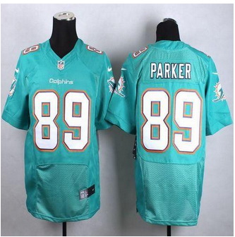 New Miami Dolphins #89 DeVante Parker Aqua Green Team Color Men Stitched NFL New Elite jersey