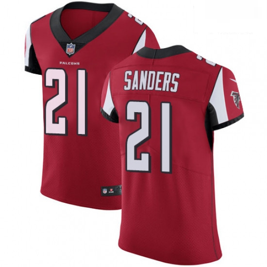 Men Nike Atlanta Falcons 21 Deion Sanders Red Team Color Vapor Untouchable Elite Player NFL Jersey