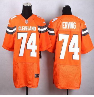 New Cleveland Browns #74 Cameron Erving Orange Alternate Men Stitched NFL New Elite Jersey