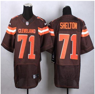 New Cleveland Browns #71 Danny Shelton Brown Team Color Men Stitched NFL New Elite jersey