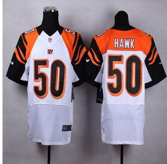 New Cincinnati Bengals #50 A.J. Hawk White Men Stitched NFL Elite Jersey